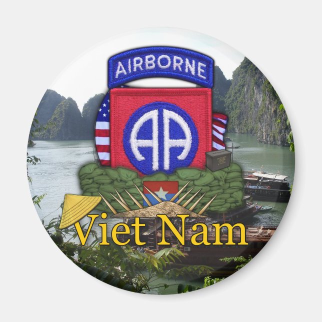 Imán 82.ª división aérea vietnam vc rvn vets Magnet (Frente)