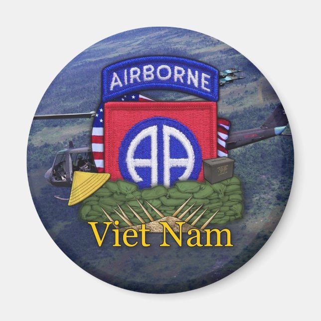 Imán 82.ª división aérea vietnam veteranos Magne (Frente)