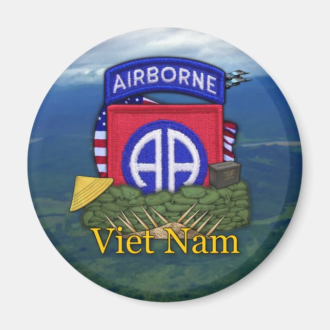 Imán 82.ª división aérea vietnam veteranos Magne (Frente)