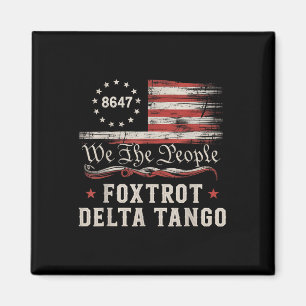Imán 8647 Foxtrots Deltas Tangos Bandera de América
