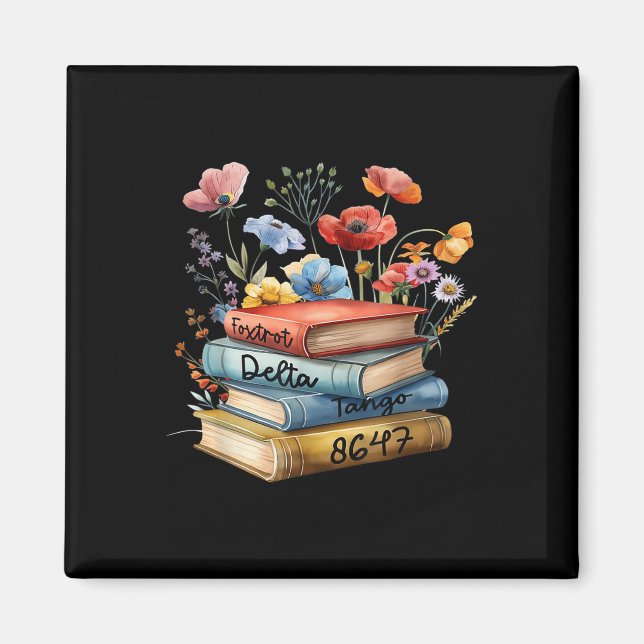 Imán 8647 Foxtrots Deltas Tangos Flower Book (Frente)