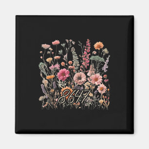 Imán 8647 Sutil Anti Trump 86 47 Floral Boho Style _1