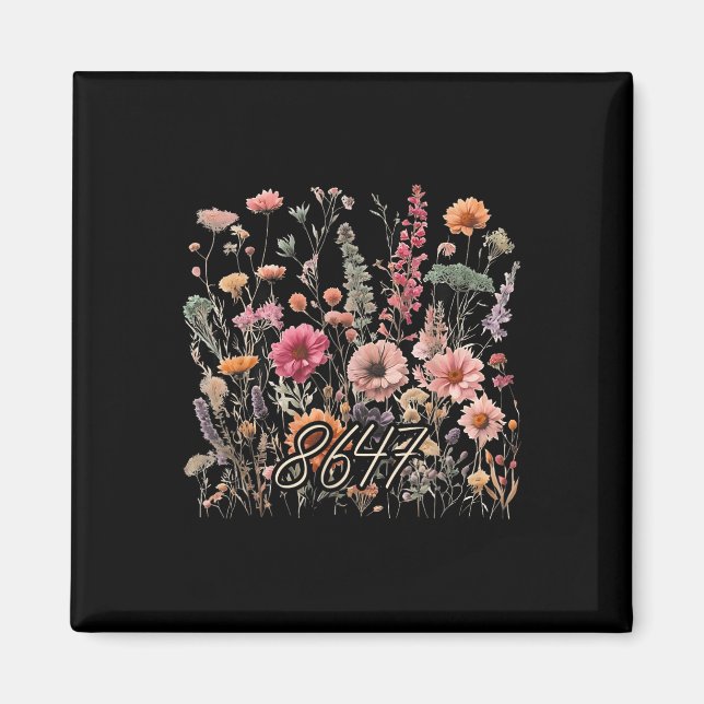 Imán 8647 Sutil Anti Trump 86 47 Floral Boho Style _1 (Frente)