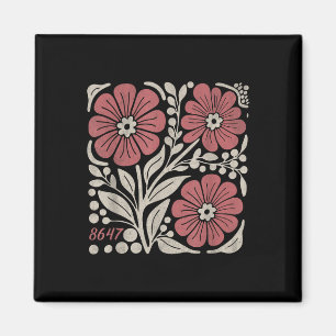Imán 8647 Sutil Anti Trump 86 47 Floral Boho Style _3