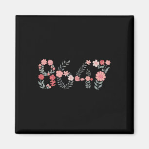 Imán 8647 Sutil Anti Trump 86 47 Floral Estilo Boho _1