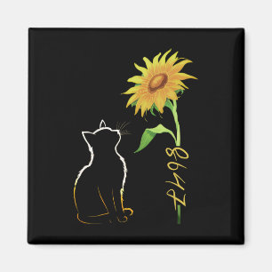 Imán 8647 Sutil Anti Trump 86 47 Gato Girasol Floral