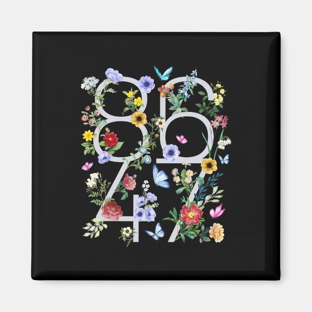 Imán 8647 Sutil Floral Boho Anti Trump  (Frente)