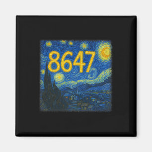 Imán 8647 Sutil Resistir Trump Van Gogh Noche Estrellad