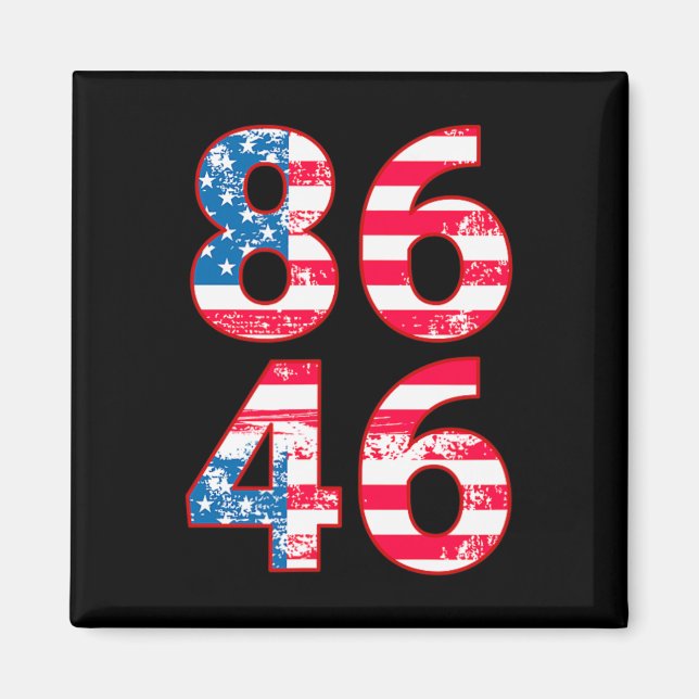 Imán 86 46 Anti Biden Pro Trump Patriótico (Frente)