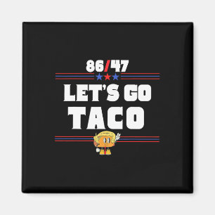 Imán 86 47 Vamos Taco Bandera Estadounidense 86 47 Grac