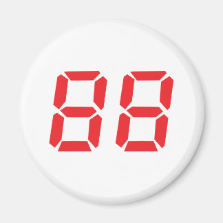 Imán 88 número digital del reloj de alarma roja ochenta