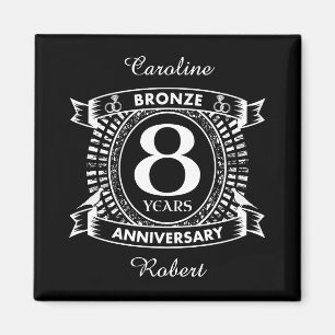 Imán 8.º bronce del aniversario del boda