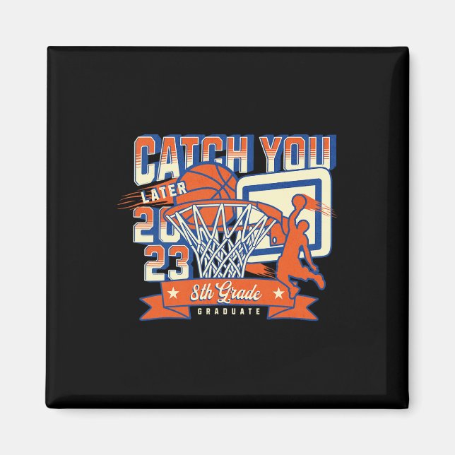 Imán 8.º Graduado de Baloncesto 2023 (Frente)