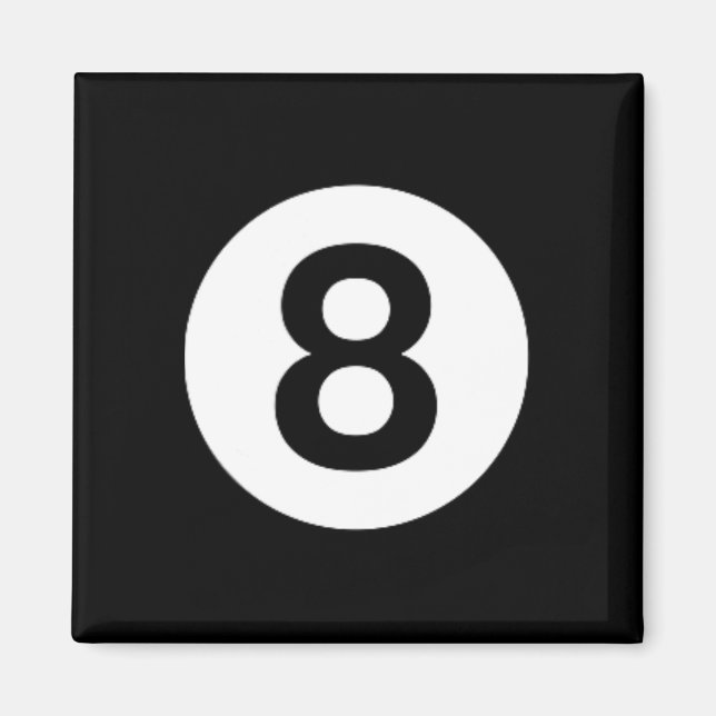 Imán 8 Ball Billiards Pool Table Costume Ocho Ball (Frente)