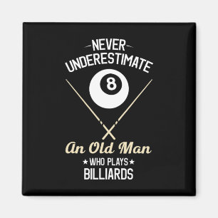 Imán 8 Billar Piscina Funny Billiards Player Lover Dad 
