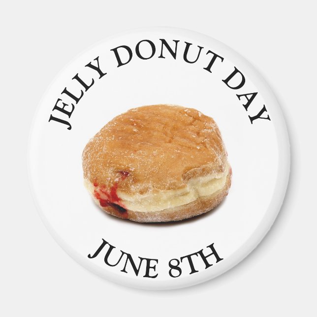 Imán 8 DE JUNIO Día del Donut Día de la comida Festivid (Frente)