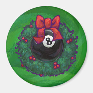 Imán 8 Navidades de bolas Wreath Green