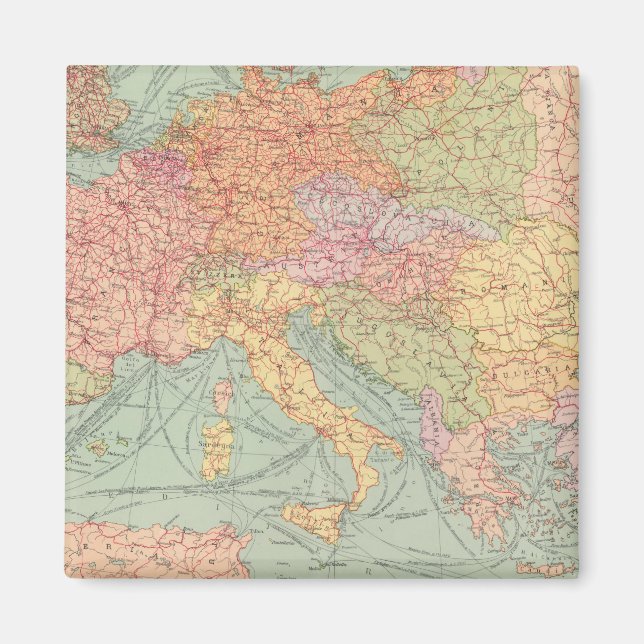 Imán 910 Líneas de comunicación, Europa Central (Frente)