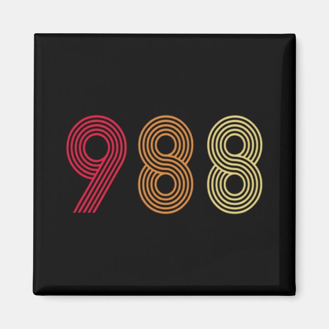 Imán 988 Suicide Prevention Hotline Health Mental Aware (Frente)