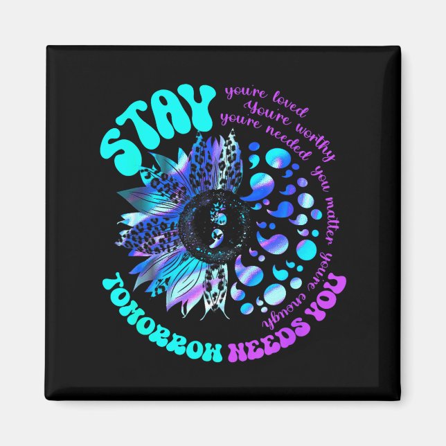 Imán 988 Suicide Prevention Stay Tomorrow Needs You Men (Frente)