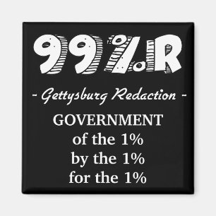 Imán 99%r Gettysburg Dirección Gobierno del 1%