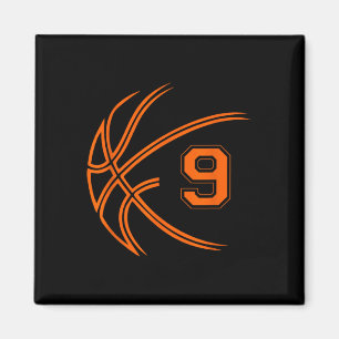 Imán 9.º cumpleaños Baloncesto Nueve niños de 9 años