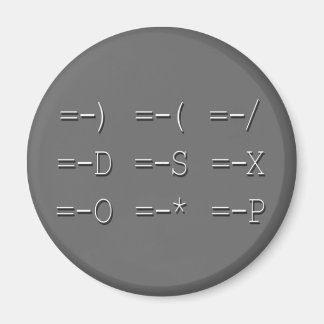 Imán 9 Igual a colección de emoticonos de Rótulo