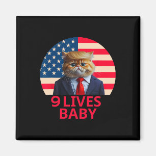 Imán 9 Vidas Por Gato Trump 2024 Ganar Victoria Ganador
