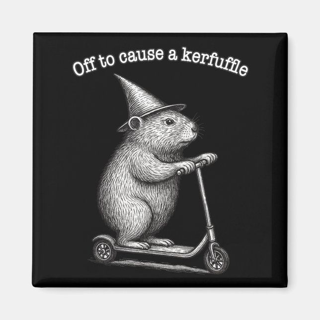 Imán A Causar Un Alboroto Scooter Groundhog  (Frente)
