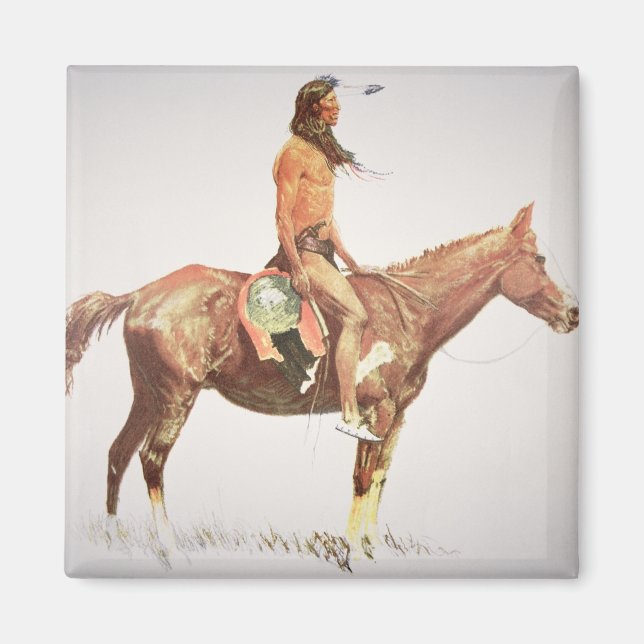 Imán A Cheyenne Brave, 1901 (color litho) (Frente)