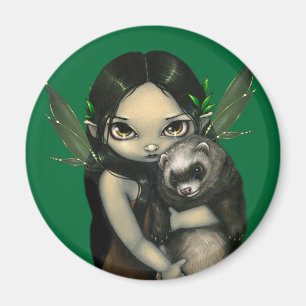 Imán "A Ferret and His Fairy" Magnet