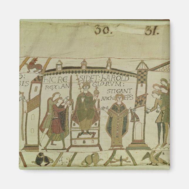 Imán A Harold se le ofrece la corona y la (Frente)