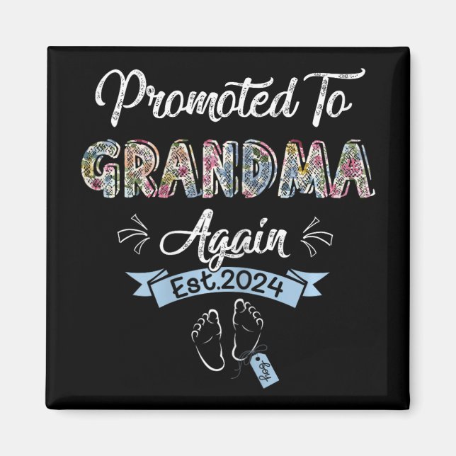 Imán A La Abuela De Nuevo Est 2024 Invitación De Embara (Frente)