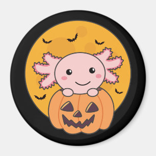 Imán A La Calabaza Axolotl Le Encantan Los Animales Dul