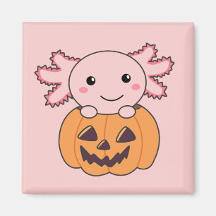 Imán A La Calabaza Axolotl Le Encantan Los Animales Dul