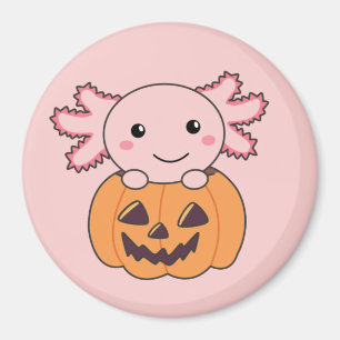 Imán A La Calabaza Axolotl Le Encantan Los Animales Dul