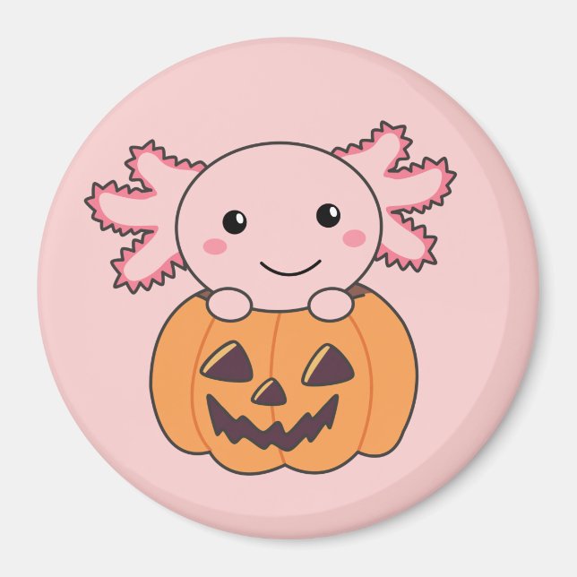 Imán A La Calabaza Axolotl Le Encantan Los Animales Dul (Frente)