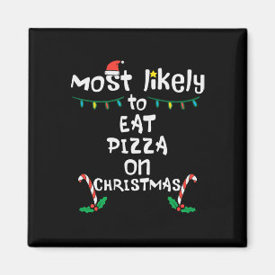 Imán A La Mayoría Les Gusta Comer Navidades De Pizza Xm