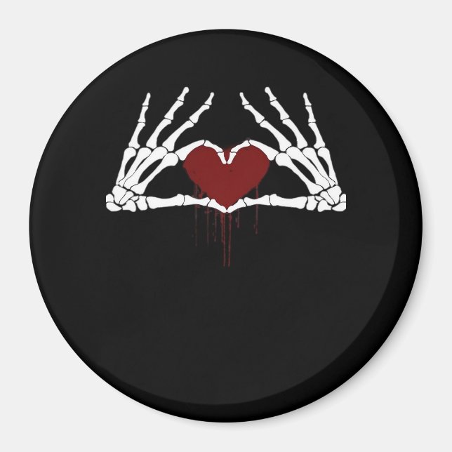 Imán A la muerte - Manos Skeleton Heart (Frente)