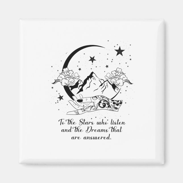 Imán A las estrellas que escuchan y a los sueños que so (Frente)