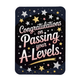 Imán A Level Exam radiant star Congratulation cards