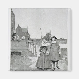 Imán A lo largo del canal en Manhattan vieja