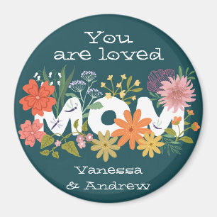 Imán A mamá le encantaba el ramo de flores boho