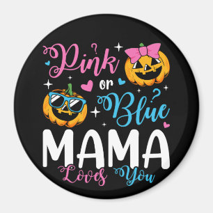 Imán A Mamá Rosa O Azul Le Encanta Calabaza Círculo De 