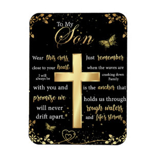 Imán A mi hijo Regalo, Butterfly Lover, Floral Son Letr