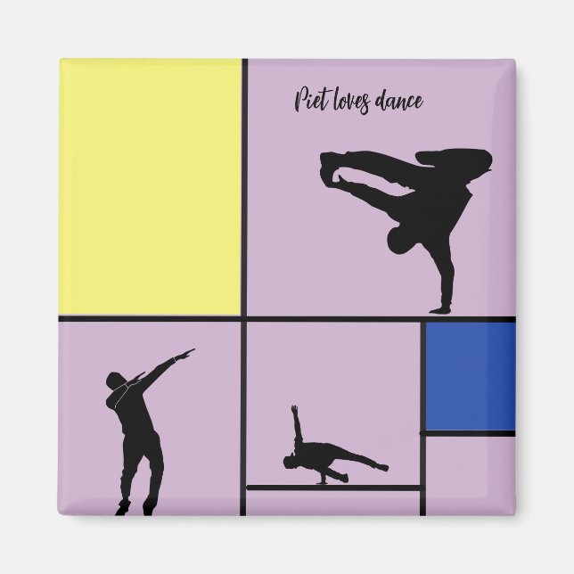 Imán A Piet le encanta bailar Mondrian Street Hiphop St (Frente)