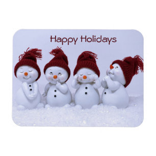 Imán A quartet of snowmen