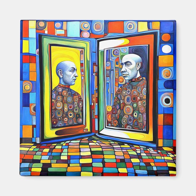 Imán A quién ves en el espejo (Frente)