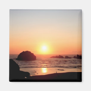 Imán a todo color de la costa de Oregon de la