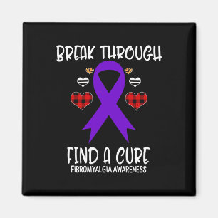 Imán A Través De La Cinta De Concienciación De La Fibro
